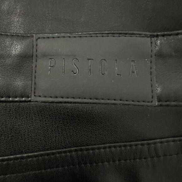 Pistola Aline High Rise Skinny Faux Leather Pants Size 31 Black Onyx - Picture 7 of 14